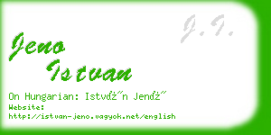 jeno istvan business card